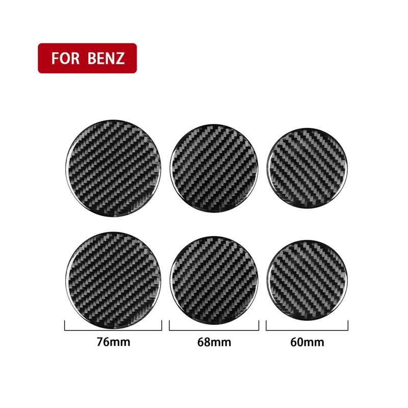 6 PCS / Set Carbon Fiber Car Seat Adjustment Button Panel Decorative Sticker for Mercedes-Benz B-Cla