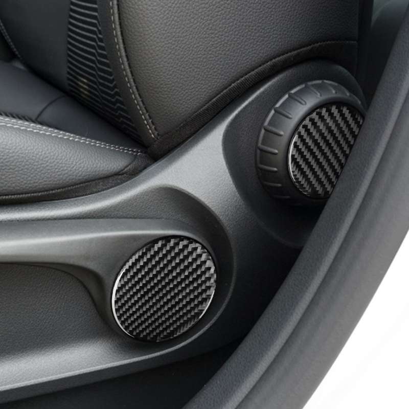 6 PCS / Set Carbon Fiber Car Seat Adjustment Button Panel Decorative Sticker for Mercedes-Benz B-Cla