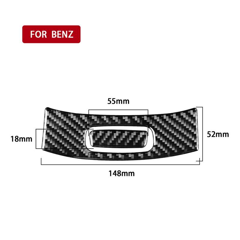 2 PCS / Set Carbon Fiber Car Armrest Box Switch Decorative Sticker for Mercedes-Benz B-Class 2019 /