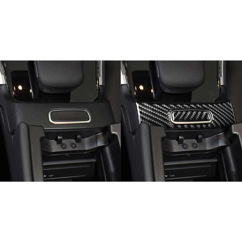 2 PCS / Set Carbon Fiber Car Armrest Box Switch Decorative Sticker for Mercedes-Benz B-Class 2019 /