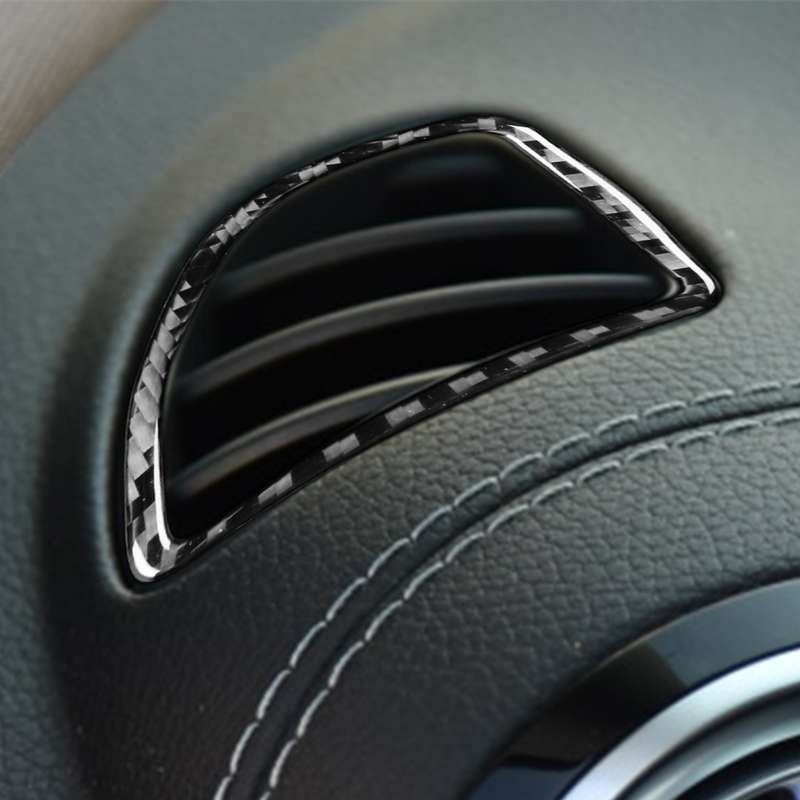 2 PCS / Set Carbon Fiber Car Dashboard Air Outlet Decorative Sticker for Mercedes-Benz B-Class 2019