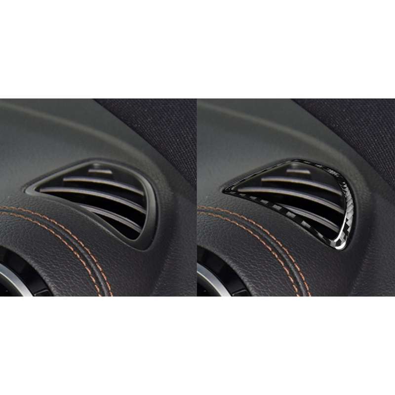 2 PCS / Set Carbon Fiber Car Dashboard Air Outlet Decorative Sticker for Mercedes-Benz B-Class 2019