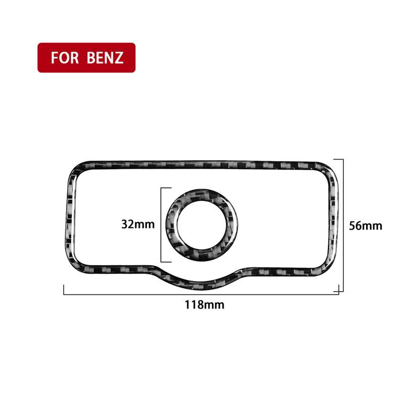 2 PCS / Set Carbon Fiber Car Headlight Switch Decorative Sticker for Mercedes-Benz B-Class 2019 / GL