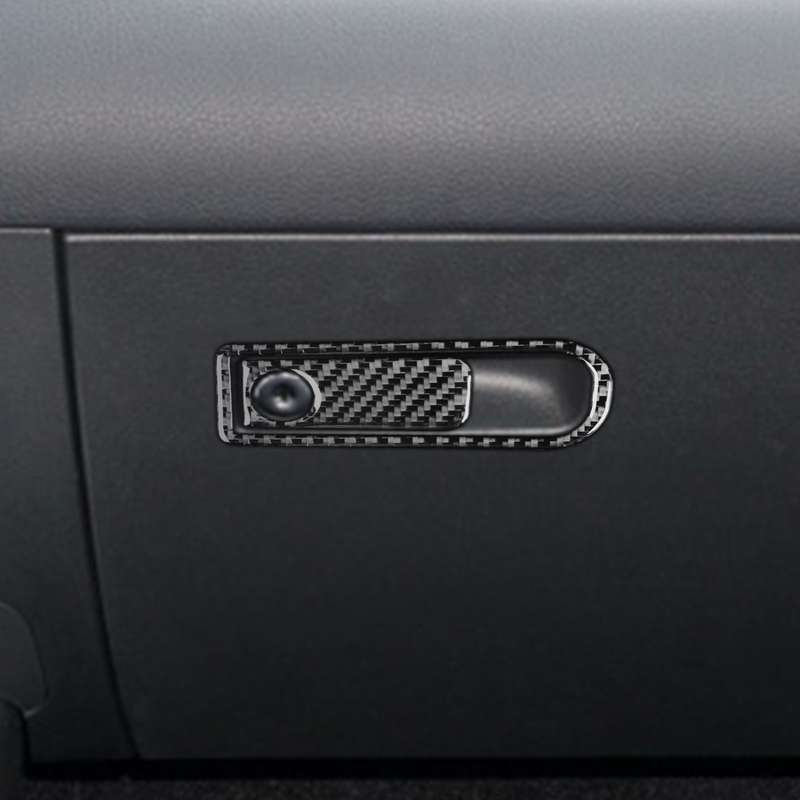2 PCS / Set Carbon Fiber Car Glove Box Switch Decorative Sticker for Mercedes-Benz B-Class 2019 / GL