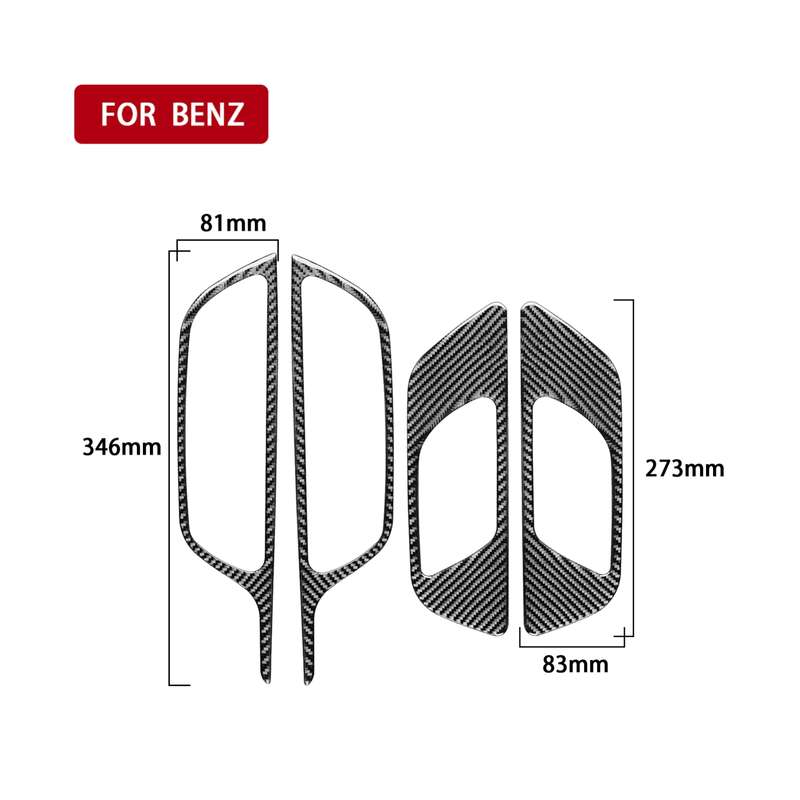 4 PCS / Set Carbon Fiber Car Inner Door Handle Frame Decorative Sticker for Mercedes-Benz B-Class 20