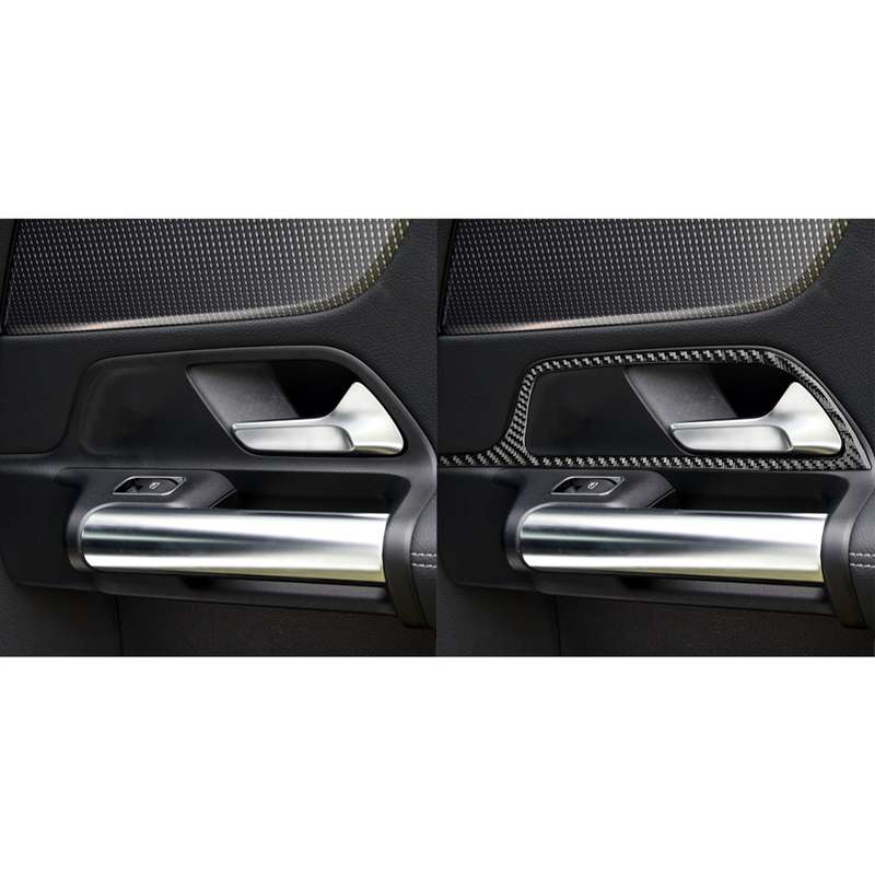 4 PCS / Set Carbon Fiber Car Inner Door Handle Frame Decorative Sticker for Mercedes-Benz B-Class 20