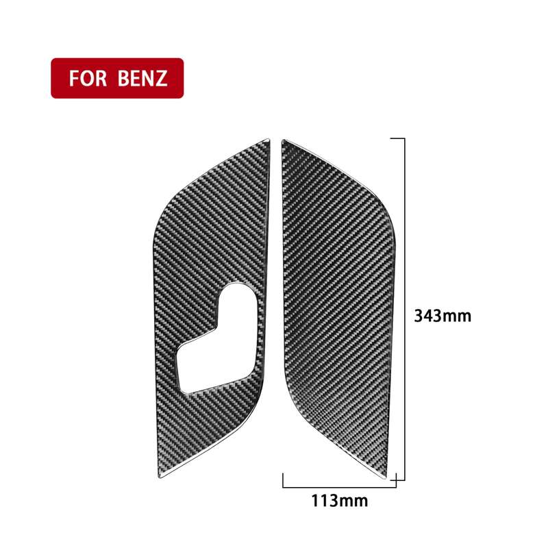 6 PCS / Set Carbon Fiber Car B Front Door Panel Decorative Sticker for Mercedes-Benz B-Class 2019,Le