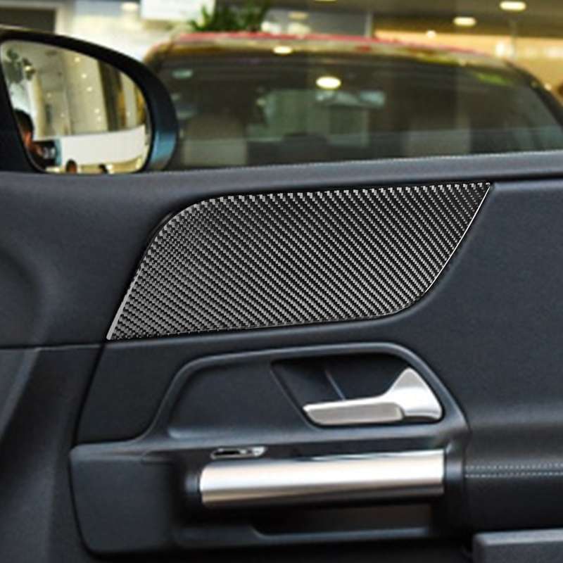 6 PCS / Set Carbon Fiber Car B Front Door Panel Decorative Sticker for Mercedes-Benz B-Class 2019,Le