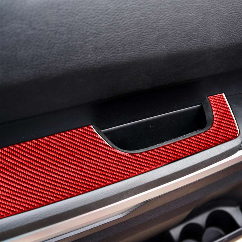 4 PCS / Set Carbon Fiber Car Door Armrest Panel Decorative Sticker for Toyota Tundra 2014-2018,Left