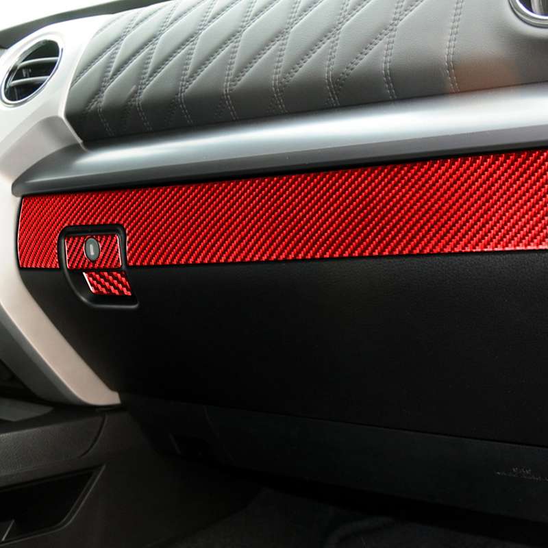 3 PCS / Set Carbon Fiber Car Co-pilot Glove Box Decorative Sticker for Toyota Tundra 2014-2018,Left