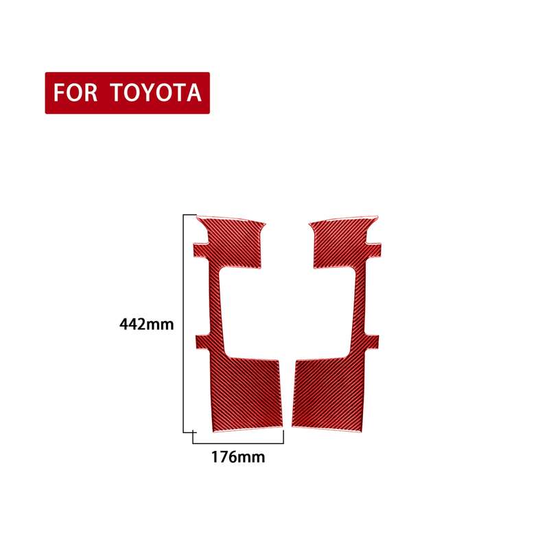 2 PCS / Set Carbon Fiber Car Seat Belt Panel Decorative Sticker for Toyota Tundra 2014-2018,Left and