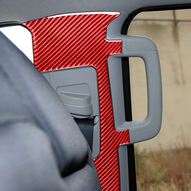 2 PCS / Set Carbon Fiber Car Seat Belt Panel Decorative Sticker for Toyota Tundra 2014-2018,Left and