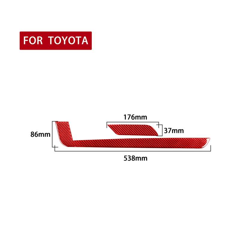 2 PCS / Set Carbon Fiber Car Central Control Gear Side Trim Decorative Sticker for Toyota Tundra 201