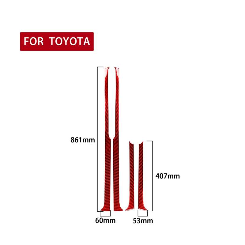 4 PCS / Set Carbon Fiber Car Door Panel Decorative Sticker for Toyota Tundra 2014-2018,Left and Righ