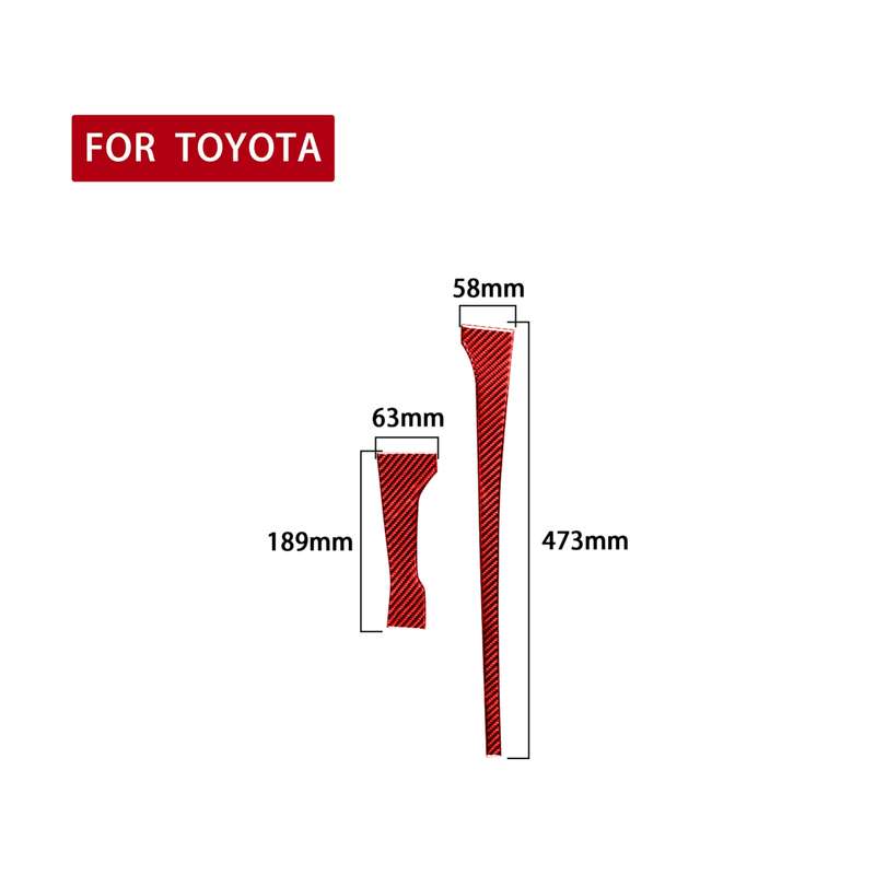 2 PCS / Set Carbon Fiber Car Central Control Gear Trim Decorative Sticker for Toyota Tundra 2014-201