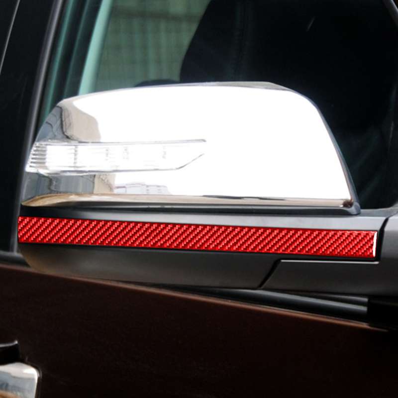 2 PCS / Set Carbon Fiber Car Rearview Mirror Anti Chafing Strip Decorative Sticker for Toyota Tundra