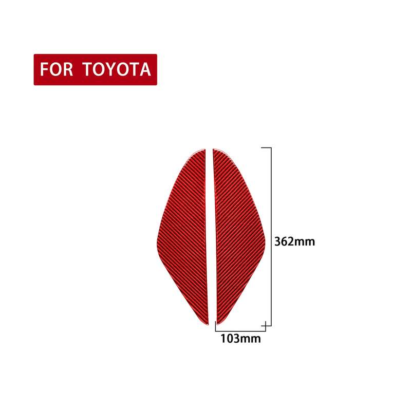 2 PCS / Set Carbon Fiber Car Door Anti-collision Cushion Decorative Sticker for Toyota Tundra 2014-2
