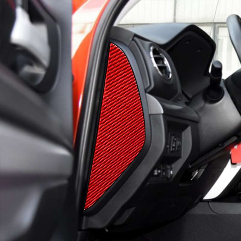 2 PCS / Set Carbon Fiber Car Door Anti-collision Cushion Decorative Sticker for Toyota Tundra 2014-2