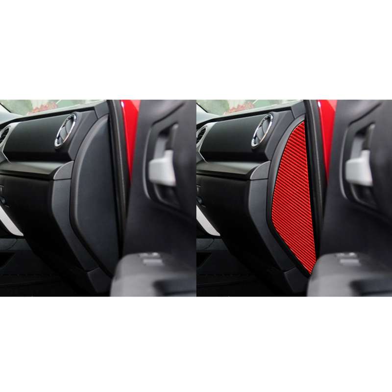 2 PCS / Set Carbon Fiber Car Door Anti-collision Cushion Decorative Sticker for Toyota Tundra 2014-2