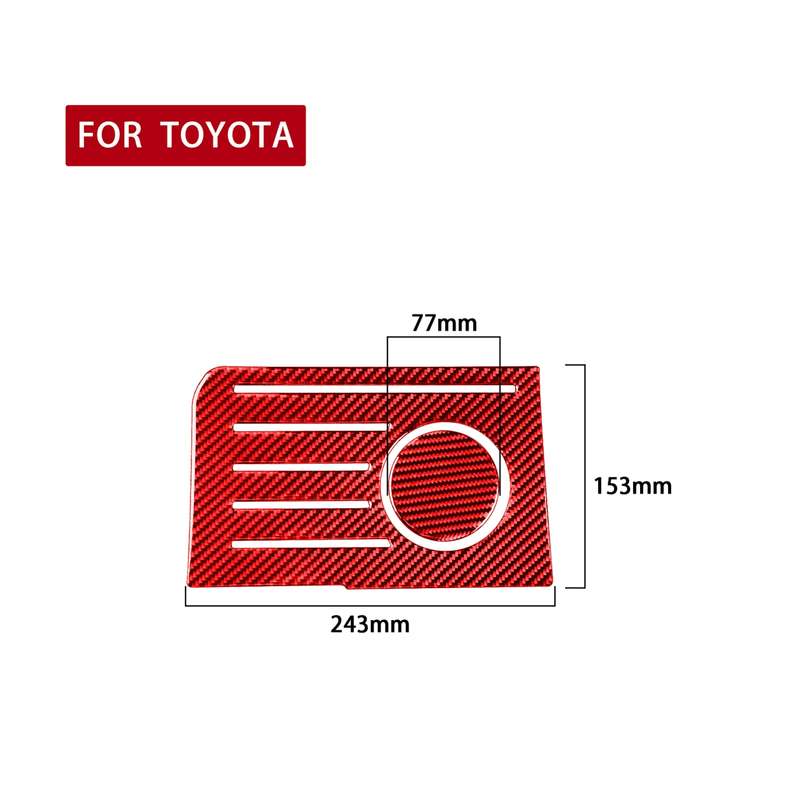 2 PCS / Set Carbon Fiber Car Central Control Storage Box Slot Mat Decorative Sticker for Toyota Tund