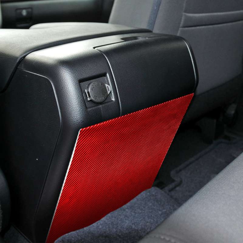 Carbon Fiber Car Rear Exhaust Air Outlet Anti-kick Panel Decorative Sticker for Toyota Tundra 2014-2
