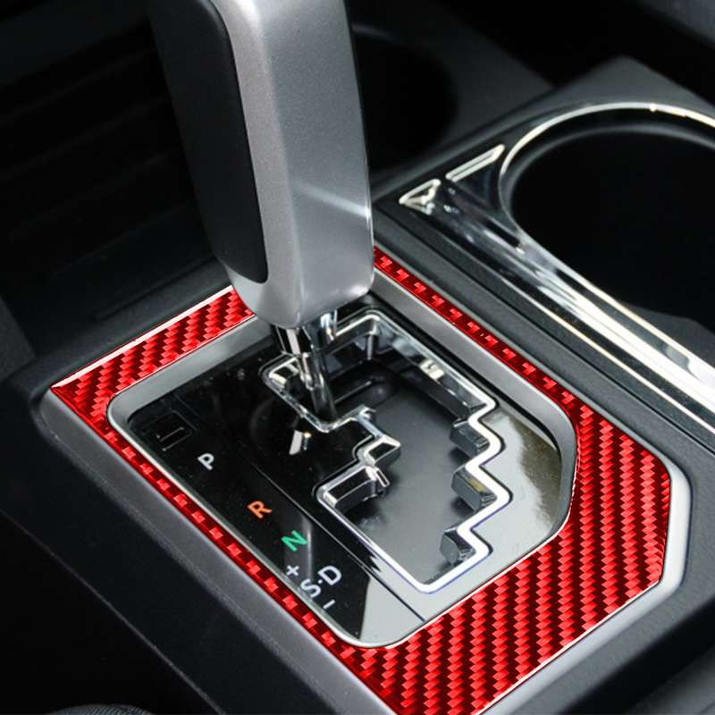 Carbon Fiber Car Gear Panel Decorative Sticker for Toyota Tundra 2014-2018,Left and Right Drive Univ