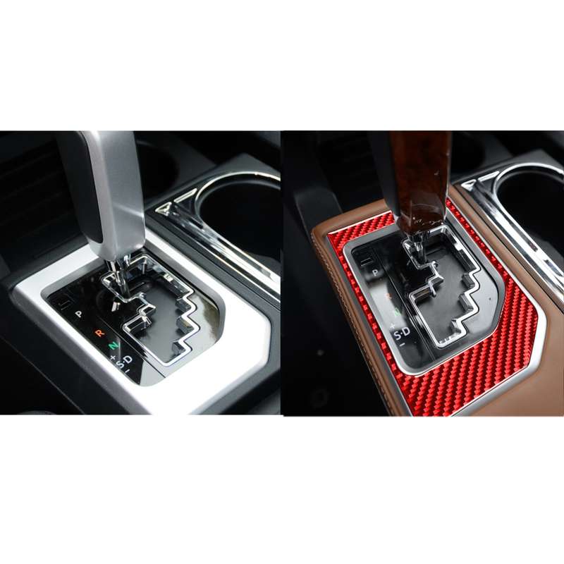 Carbon Fiber Car Gear Panel Decorative Sticker for Toyota Tundra 2014-2018,Left and Right Drive Univ