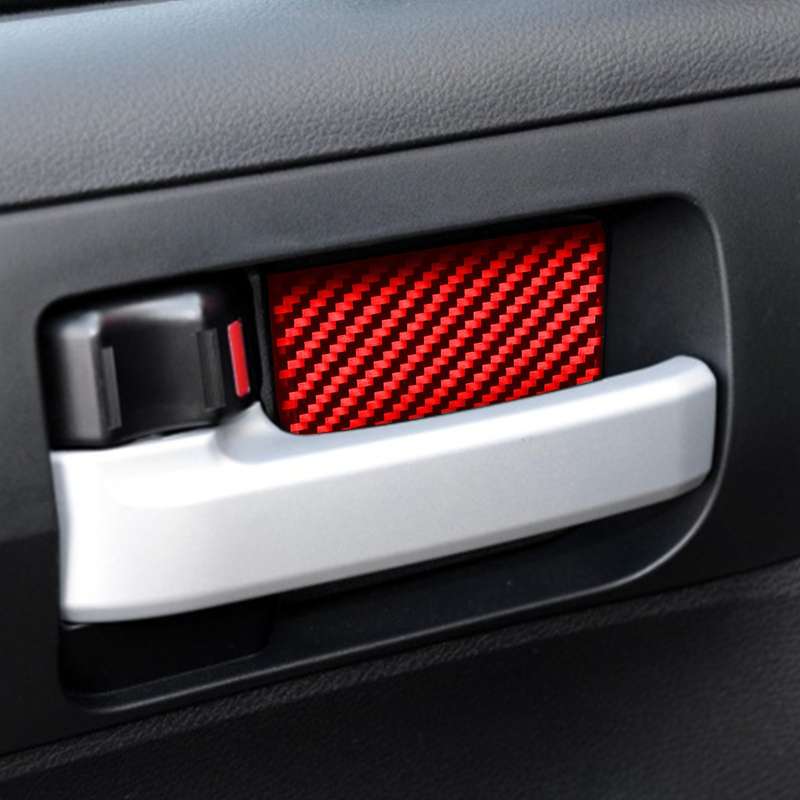 4 PCS / Set Carbon Fiber Car Inner Door Bowl Decorative Sticker for Toyota Tundra 2014-2018,Left and
