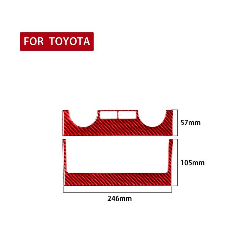 Carbon Fiber Car Central Control Air Conditioner Switch Panel Decorative Sticker for Toyota Tundra 2