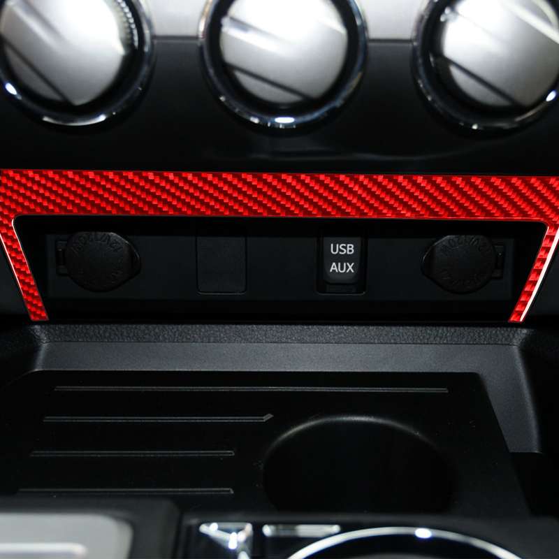 Carbon Fiber Car Central Control Air Conditioner Switch Panel Decorative Sticker for Toyota Tundra 2