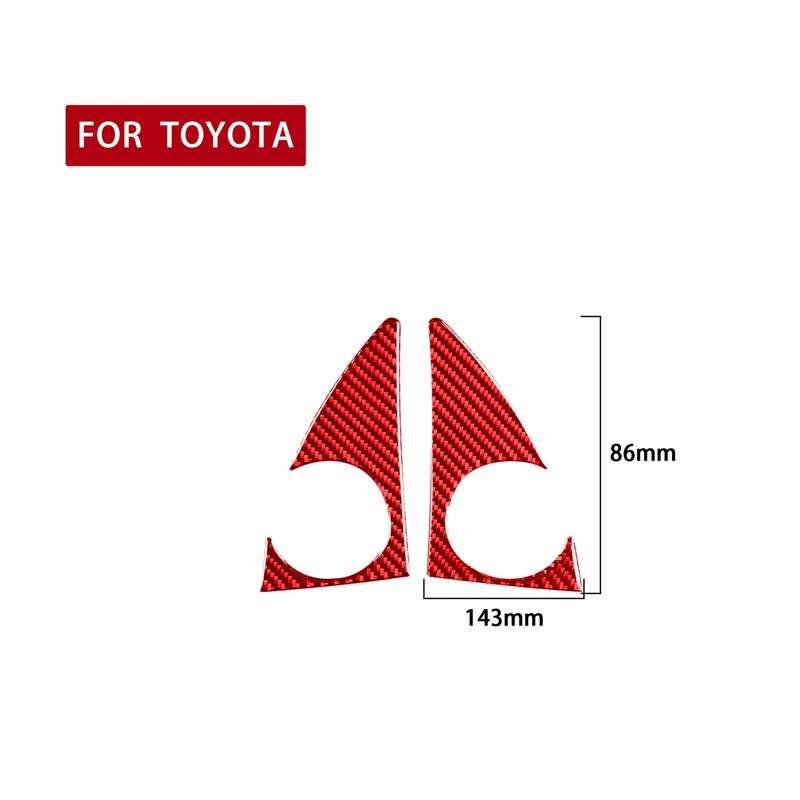 2 PCS / Set Carbon Fiber Car A-pillar Speaker Panel Decorative Sticker for Toyota Tundra 2014-2018,L