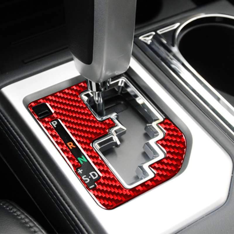 Carbon Fiber Car Gear Indication Decorative Sticker for Toyota Tundra 2014-2018,Left and Right Drive