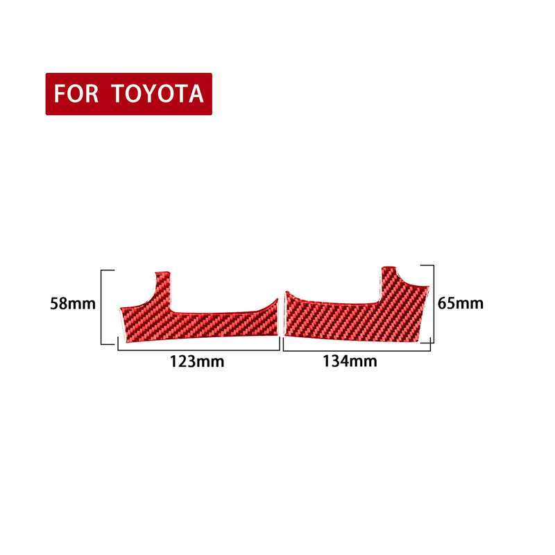 2 PCS / Set Carbon Fiber Car Dashboard Air Outlet Decorative Sticker for Toyota Tundra 2014-2018,Rig