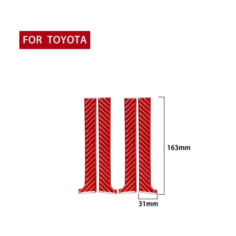 4 PCS / Set Carbon Fiber Car Inner Handle Decorative Sticker for Toyota Tundra 2014-2018,Left and Ri