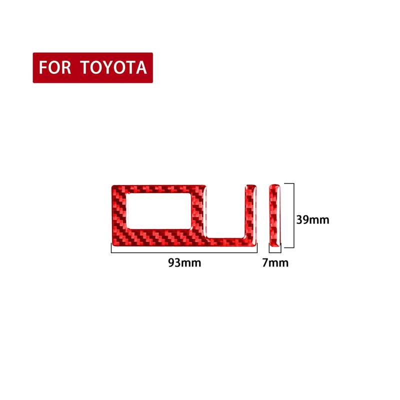2 PCS / Set Carbon Fiber Car Headlight Switch Ring Decorative Sticker for Toyota Tundra 2014-2018,Le