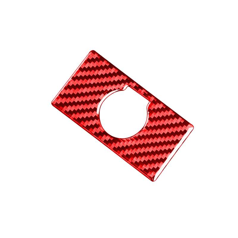 Carbon Fiber Car Rear Cigarette Lighter Switch Decorative Sticker for Toyota Tundra 2014-2018,Left a