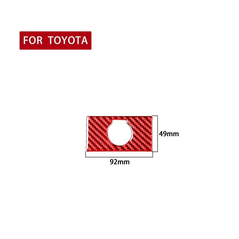 Carbon Fiber Car Rear Cigarette Lighter Switch Decorative Sticker for Toyota Tundra 2014-2018,Left a