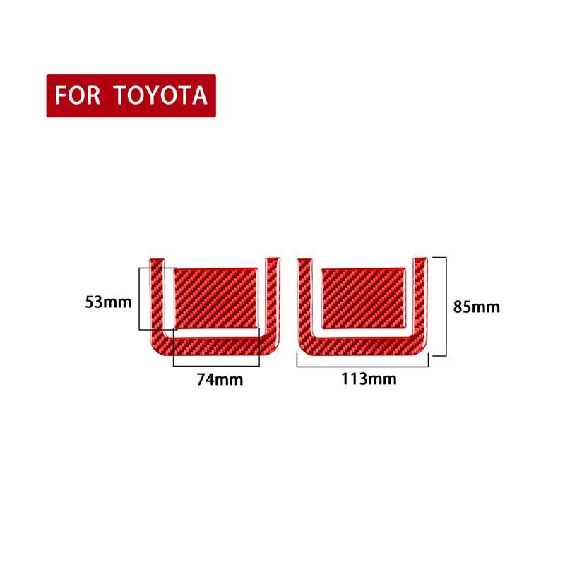 4 PCS / Set Carbon Fiber Car Rear Seat Adjustment Panel Decorative Sticker for Toyota Tundra 2014-20