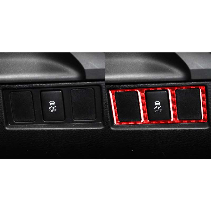 Carbon Fiber Car Mode Switch Decorative Sticker for Toyota Tundra 2014-2018,Left and Right Drive Uni