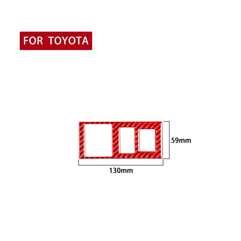 Carbon Fiber Car Headlight Height Adjustment Switch Decorative Sticker for Toyota Tundra 2014-2018,L