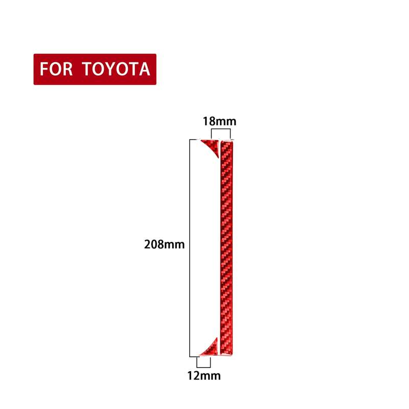 3 PCS / Set Carbon Fiber Car Central Control Cup Holder Decorative Sticker for Toyota Tundra 2014-20