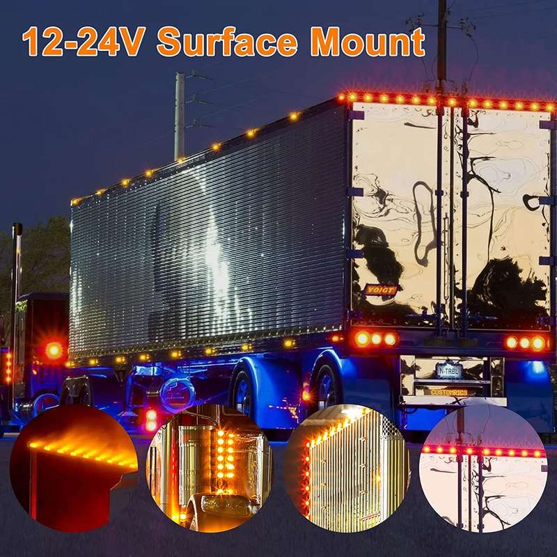 10 PCS MK-019 Car / Truck 6LEDs Side Marker Indicator Lights Bulb Lamp (Red Light)