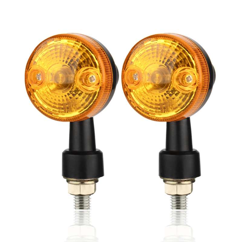 2 PCS PE-ZS101 Motorcycle Turn Signal Light (Black)