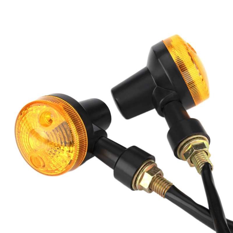2 PCS PE-ZS101 Motorcycle Turn Signal Light (Black)