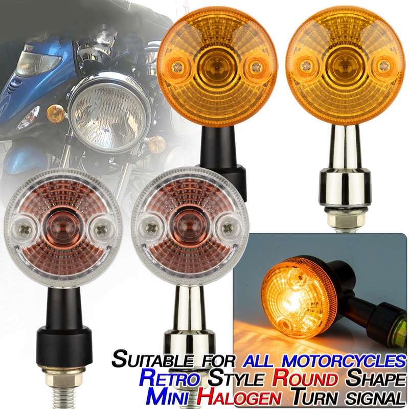 2 PCS PE-ZS101 Motorcycle Turn Signal Light (Black)