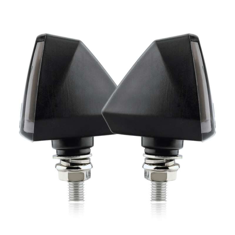 2 PCS KC-WD-NEW-3X Motorcycle LED Brake Light Running Lamp (Transparent Black)