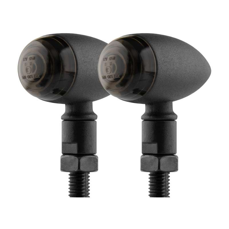 2 PCS KC805 Motorcycle Retro Metal Turn Signal Light (Transparent)