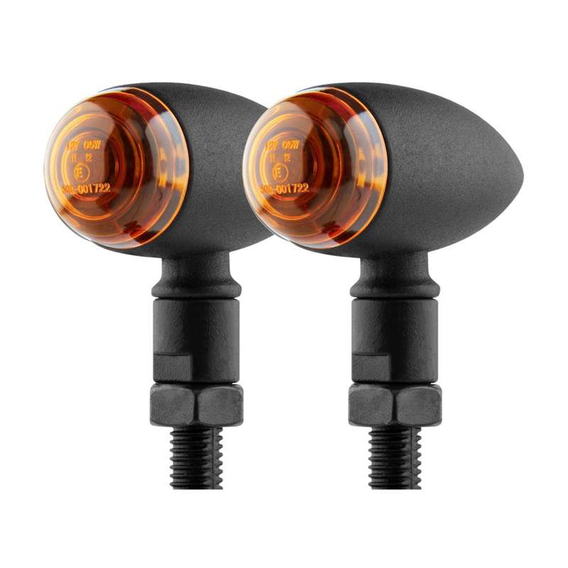 2 PCS KC805 Motorcycle Retro Metal Turn Signal Light (Transparent)