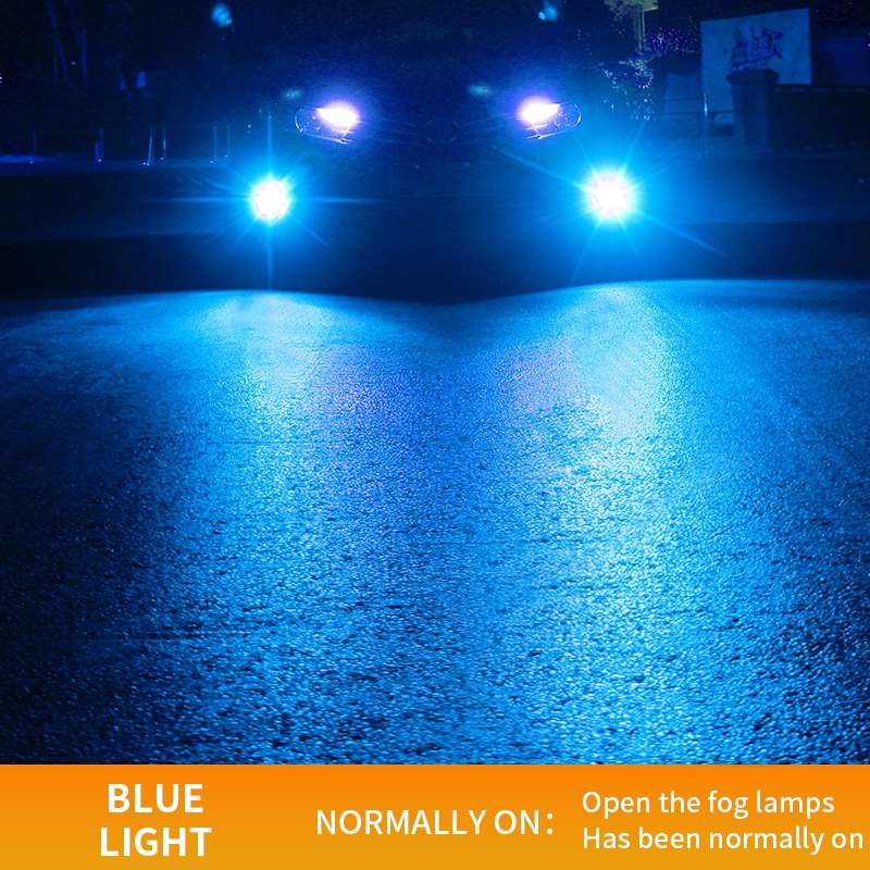 1 Pair H11 27W / DC12V Car Aluminum Alloy Flashing LED Headlight (Blue Light)