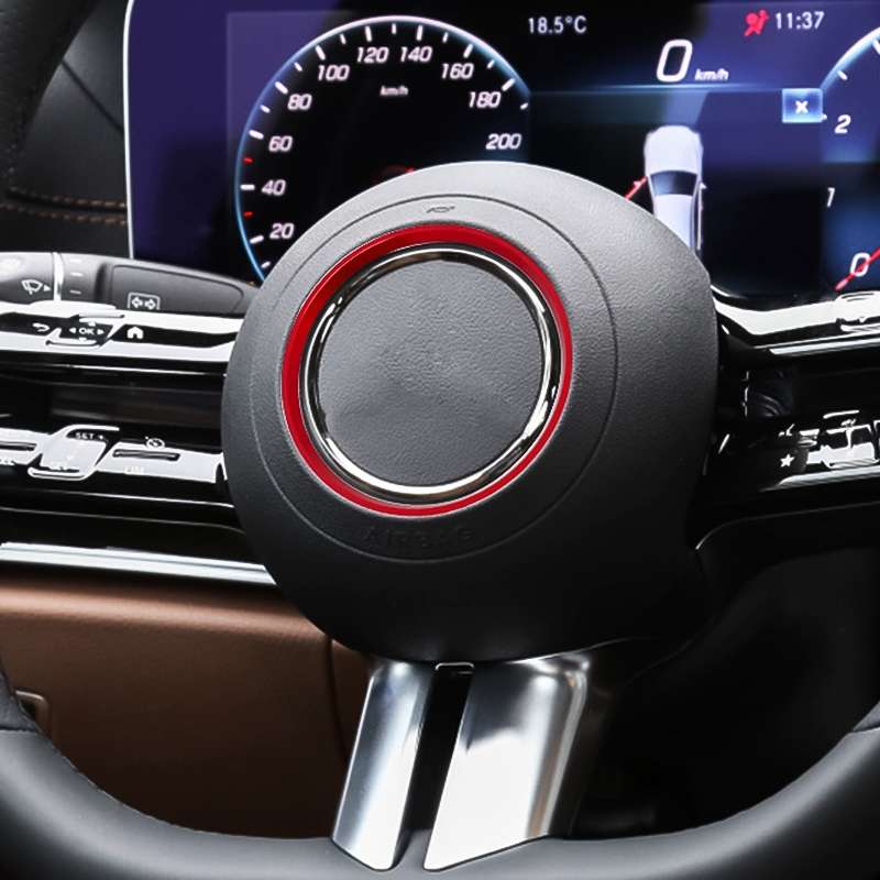 Car Steering Wheel Decorative Ring Cover for Mercedes-Benz,Inner Diameter: 7.2cm (Blue)
